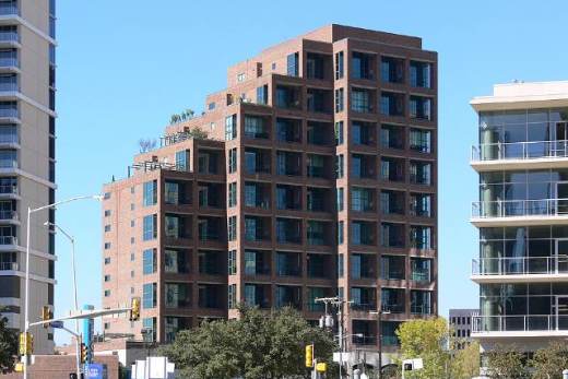 Apartment towers on McKinney Avenue in Uptown Dallas